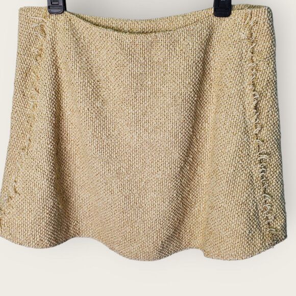 Rag & Bone Elsie Tweed Mini Skirt Beige Size 10 - Picture 2 of 7